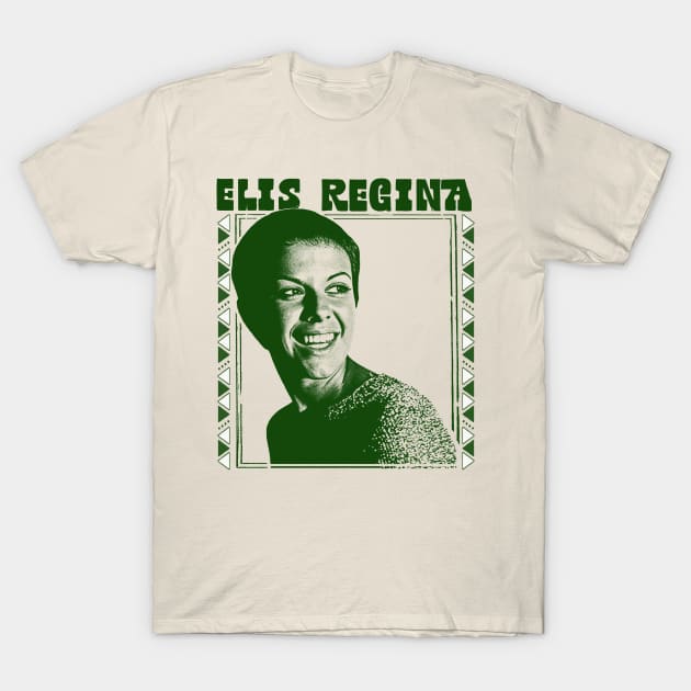 Elis Regina / Retro Style Fan Art Design T-Shirt by DankFutura